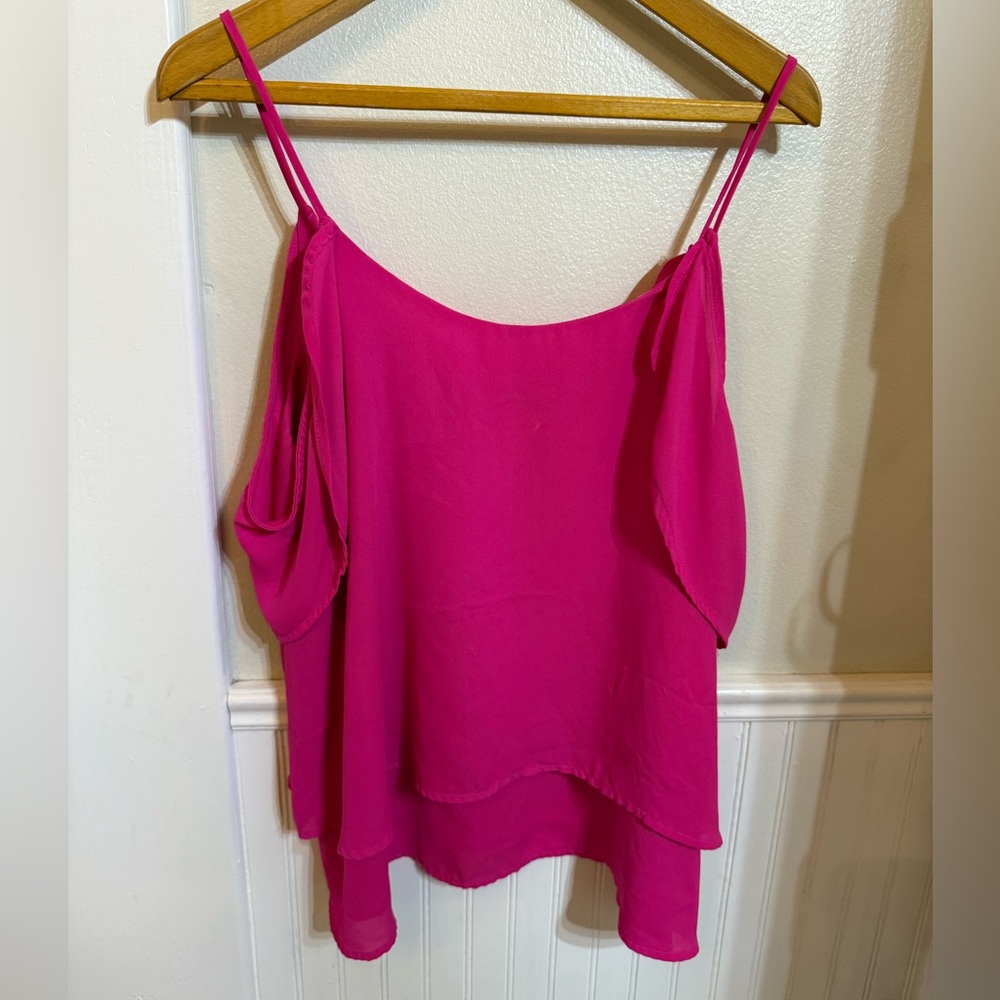 Blue Rain Fuchsia Layered Camisole - Picture 2 of 4